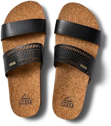 REEF Cushion Vista Perf Womens Sandal Black-tan