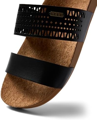 REEF Cushion Vista Perf Womens Sandal Black-tan