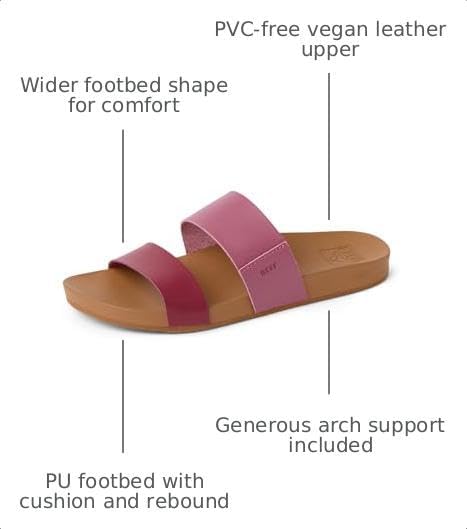 REEF Womens Sandals, Cushion Vista Burgundy Duo