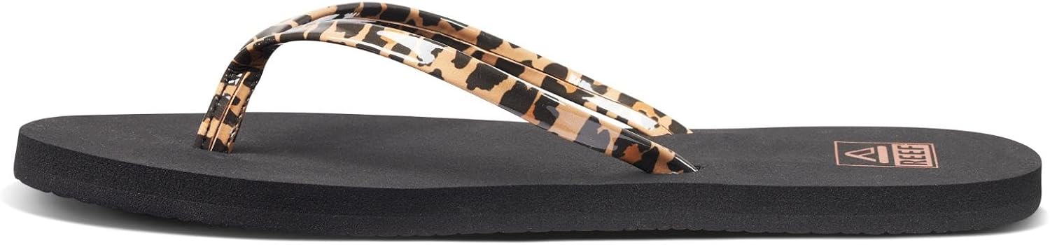 REEF Womens Bliss Nights Flip Flop Classic Leopard