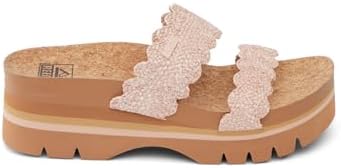 REEF Cushion Vista Higher Women's Platform Fashion Sandal, Arch Support, Ultra Soft Cushion Footbed Scalloped Rose