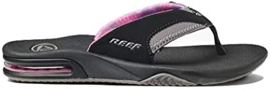REEF Women's Fanning Bottle Opener Flip Flops BlackGrey