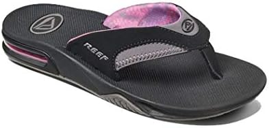 REEF Women's Fanning Bottle Opener Flip Flops BlackGrey