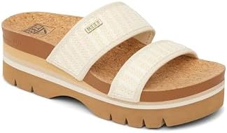 REEF Cushion Vista Higher Women's Platform Fashion Sandal, Arch Support, Ultra Soft Cushion Footbed Raffia