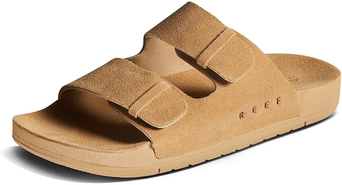 REEF Ojai Two Bar Women's Fashion Slide Sandal, Premium Leather, Soft Cushion Footbed Starfish