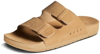 REEF Ojai Two Bar Women's Fashion Slide Sandal, Premium Leather, Soft Cushion Footbed Starfish