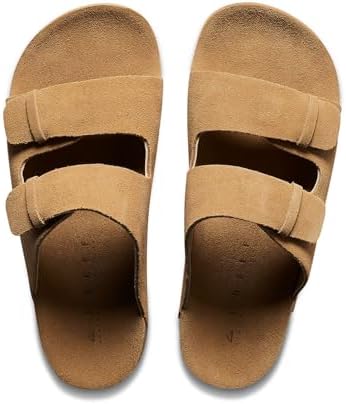 REEF Ojai Two Bar Women's Fashion Slide Sandal, Premium Leather, Soft Cushion Footbed Starfish
