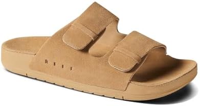 REEF Ojai Two Bar Women's Fashion Slide Sandal, Premium Leather, Soft Cushion Footbed Starfish