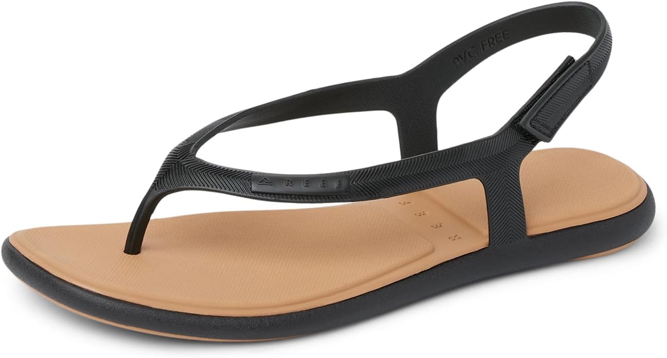 REEF Womens Sandals, Water Willow Maya BlackTan