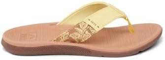 REEF Santa Ana Womens Flip Flop, Arch Support, Water Friendly, Non Marking Outsole Pale Banana