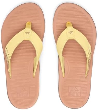 REEF Santa Ana Womens Flip Flop, Arch Support, Water Friendly, Non Marking Outsole Pale Banana