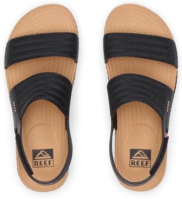 REEF Womens Sandals, Water Vista Black-tan