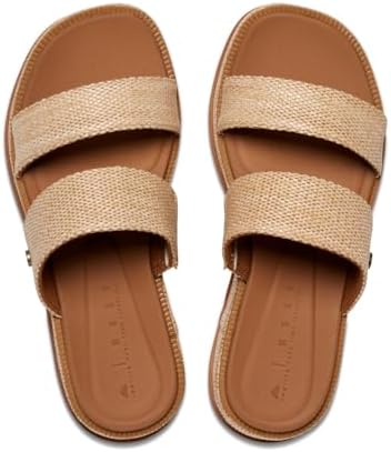 REEF Women's Lofty Lux Hi Slides Tan Raffia