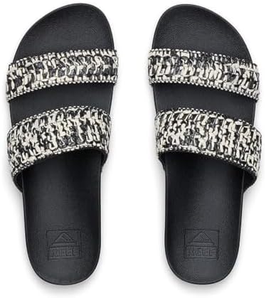 REEF Womens Sandals, Cushion Vista Black-white Braid