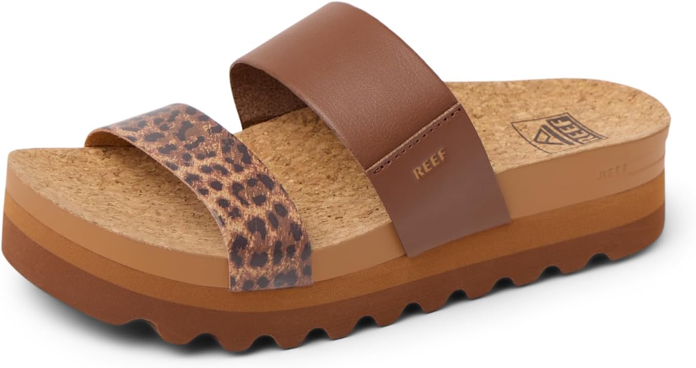 REEF Women's Sandals, Cushion Vista Hi BrownLeopard