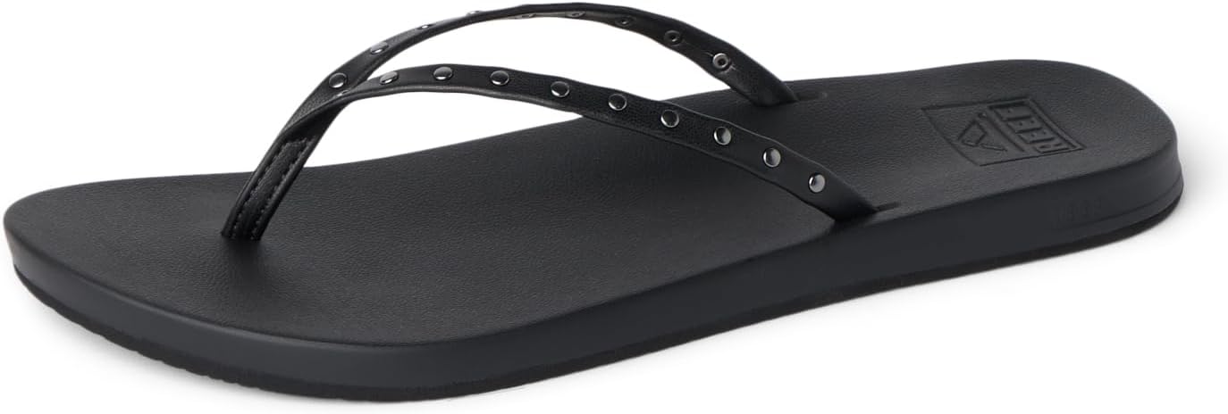 REEF Women's Sandals, Cushion Slim Studs Black