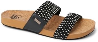 REEF Womens Sandals, Cushion Vista Black Textile