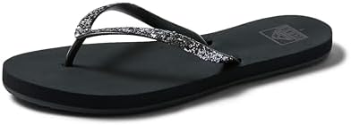 REEF Women's Sandals Stargazer, Glitter Flip Flops for Women With Soft Cushion Footbed Shadow