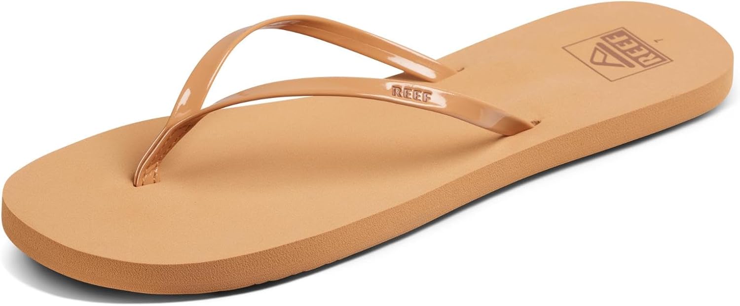 REEF Womens Bliss Nights Flip Flop Natural Patent