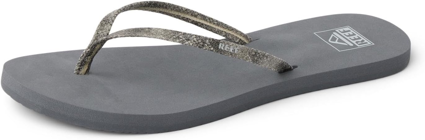 REEF Womens Bliss Nights Flip Flop Grey Snake
