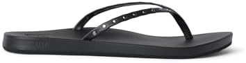 REEF Women's Sandals, Cushion Slim Studs Black