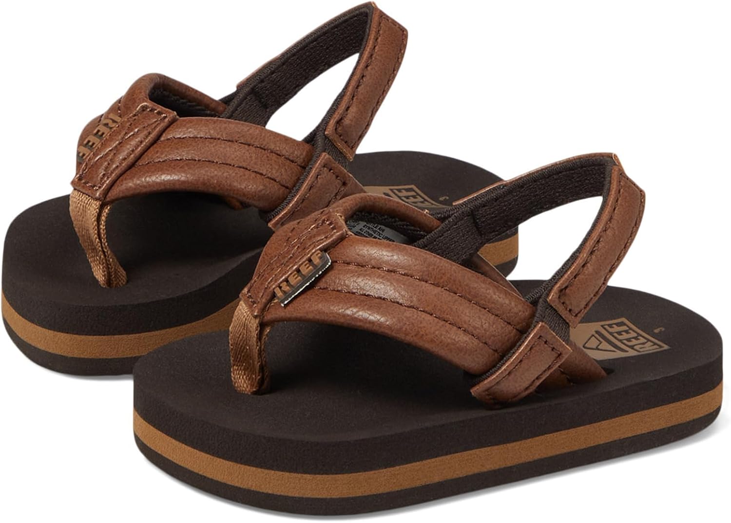 REEF Boys ToddlerLittle Kid Ahi Beach Flip Flop, Soft Cushion Footbed, Water Friendly Brown