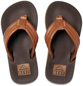 REEF Boys Kids Ahi Beach Flip Flop, Soft Cushion Footbed, Water Friendly Brown