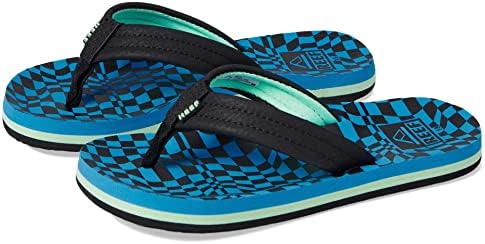 REEF Boys Kids Ahi Beach Flip Flop, Soft Cushion Footbed, Water Friendly Swell Checkers
