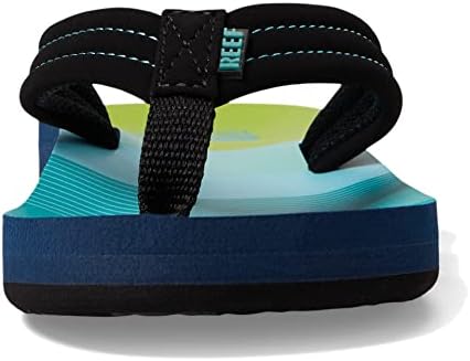 REEF Boys Kids Ahi Beach Flip Flop, Soft Cushion Footbed, Water Friendly AquaGreen