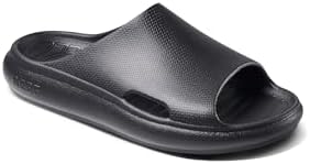 Reef Kids' Rio Slide Sandal, Super Soft Molded EVA Footbed, Lightweight, Water Friendly, Black, 1
