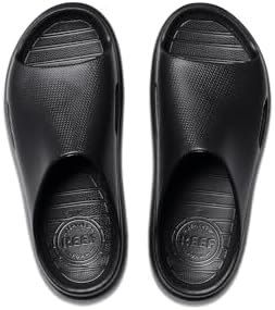 Reef Kids' Rio Slide Sandal, Super Soft Molded EVA Footbed, Lightweight, Water Friendly, Black, 1
