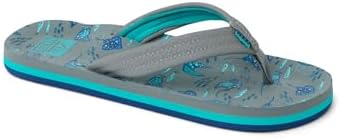 REEF Boys Kids Ahi Beach Flip Flop, Soft Cushion Footbed, Water Friendly GreyStingray
