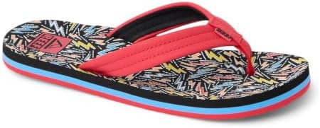 REEF Boys Kids Ahi Beach Flip Flop, Soft Cushion Footbed, Water Friendly Multi Bolts