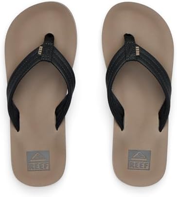 REEF Boys Kids Ahi Beach Flip Flop, Soft Cushion Footbed, Water Friendly BlackTan