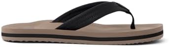 REEF Boys Kids Ahi Beach Flip Flop, Soft Cushion Footbed, Water Friendly BlackTan