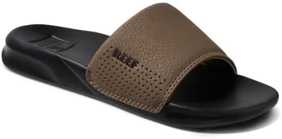 Reef Boys Kids One Slide Sandal Black-tan