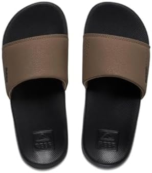 Reef Boys Kids One Slide Sandal Black-tan