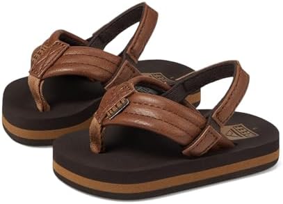 REEF Boys ToddlerLittle Kid Ahi Beach Flip Flop, Soft Cushion Footbed, Water Friendly Brown