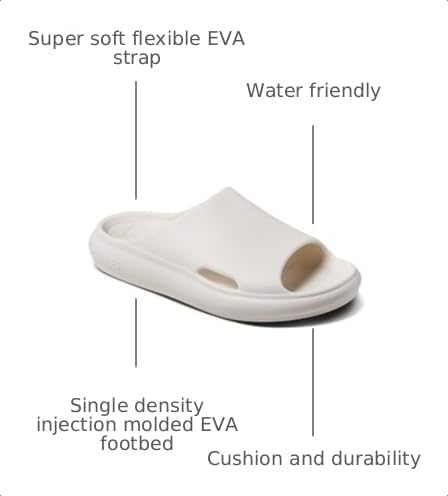 REEF Rio Slides (Big Kid) Whisper White