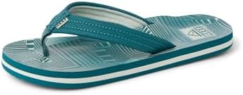 REEF Boys Kids Ahi Beach Flip Flop, Soft Cushion Footbed, Water Friendly Sage Stripe