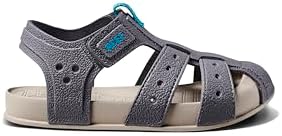 REEF Kids' Water Beachy Fisherman Sandals OakGreyAqua