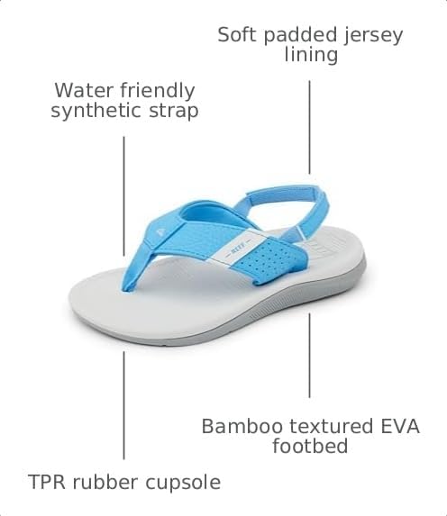 Reef Kids Santa Ana (Little Kid) - delete Light BlueLight Grey