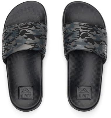 Reef Boys Kids One Slide Sandal BlackGrey Camo