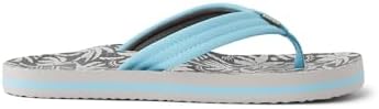 REEF Boys Kids Ahi Beach Flip Flop, Soft Cushion Footbed, Water Friendly Light Blue Palm