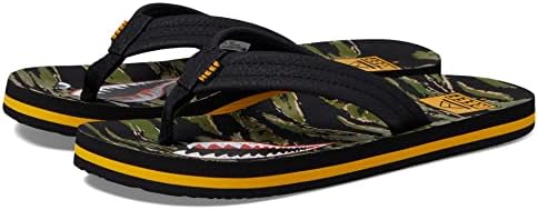 REEF Boys Kids Ahi Beach Flip Flop, Soft Cushion Footbed, Water Friendly Tiger Shark