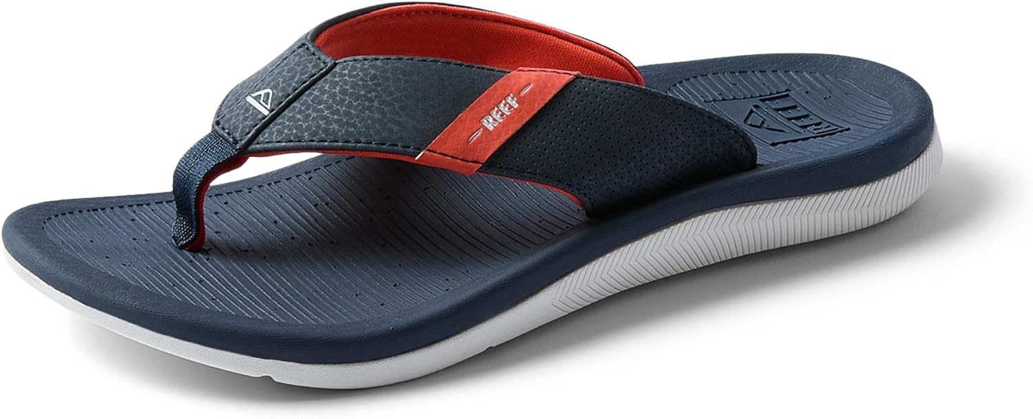 REEF Boys' Kids Santa Ana Navy-white-orange