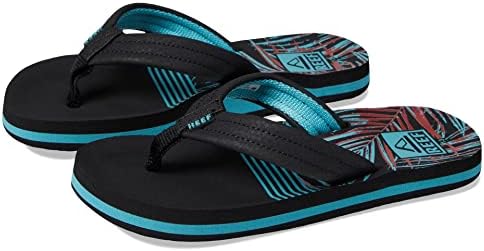 REEF Boys Kids Ahi Beach Flip Flop, Soft Cushion Footbed, Water Friendly Tropical Dream