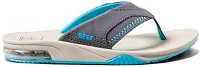Reef Kids Fanning (Big Kid) Grey-aqua-oak