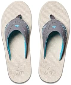 Reef Kids Fanning (Big Kid) Grey-aqua-oak