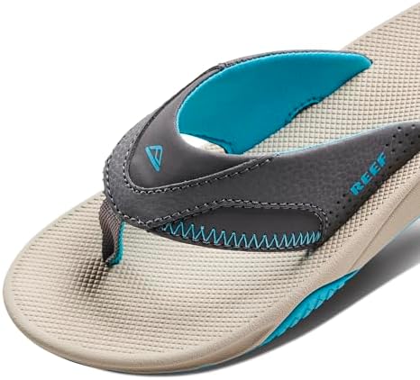 Reef Kids Fanning (Big Kid) Grey-aqua-oak